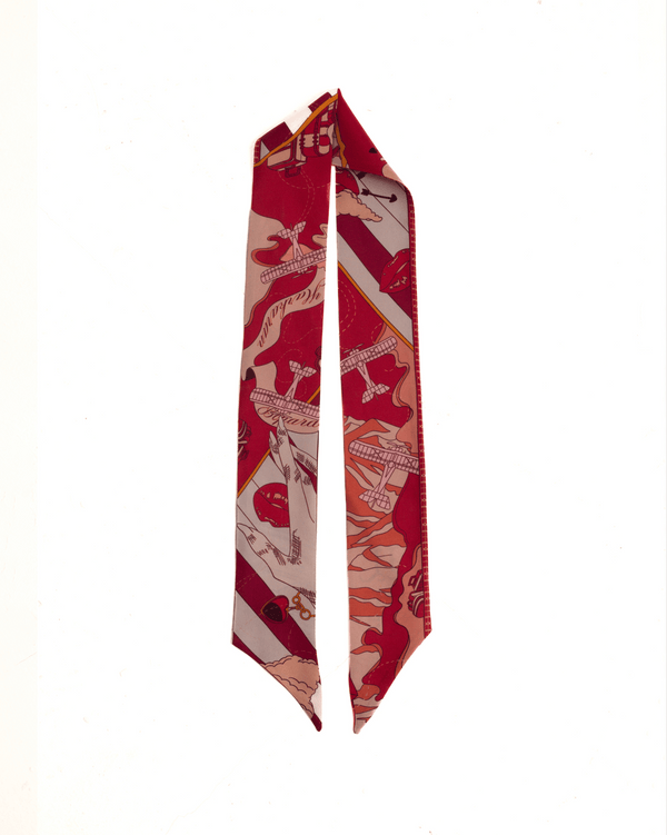Bond Girl Twilly - Lip Red