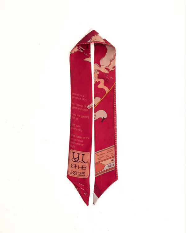 Bond Girl Twilly - Lip Red