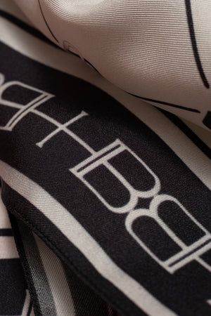 Emblem Wash Scarf White