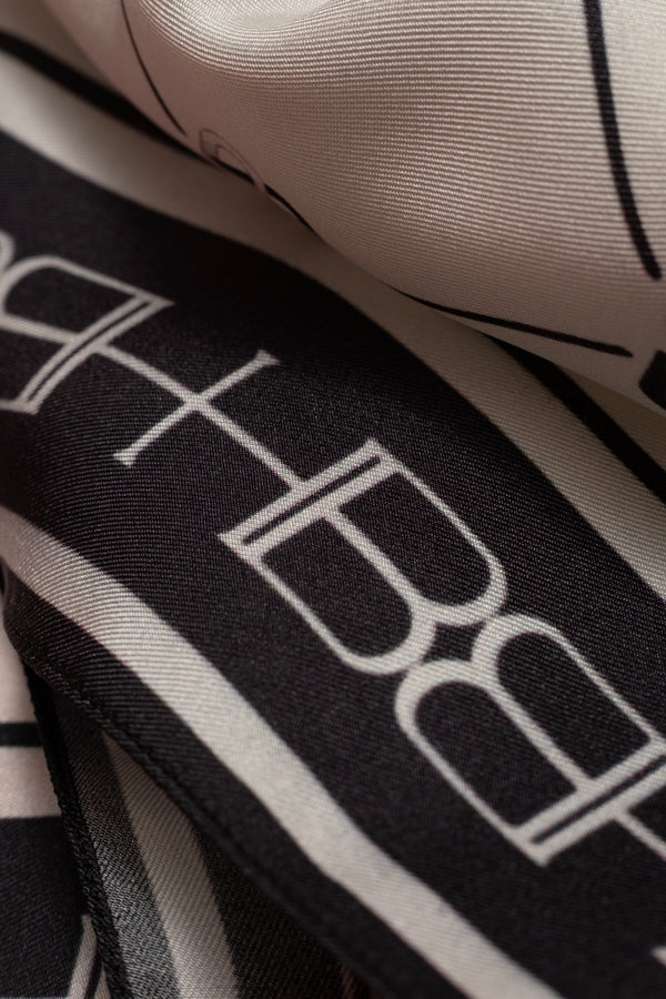 Emblem Wash Scarf White