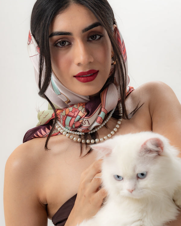 Her Scent Scarf - Mulberry Wine